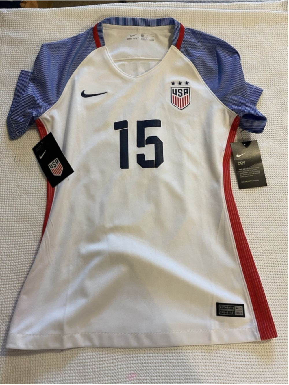 Nike USA Soccer Authentic 2016 Women’s Home Jersey Bell #15 NWT Dri-FIT S